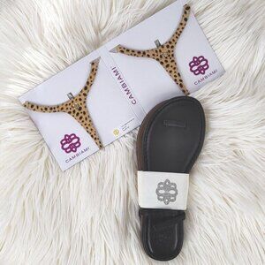 Cambiami NEW Sandals + Leopard Print Pony Hair Adjustable Strap 518 Size 6